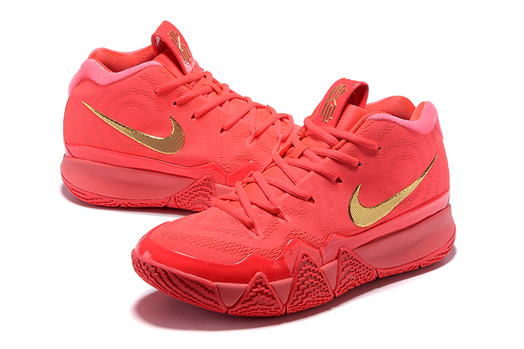 Men Nike Kyrie 4 Red Gold - Click Image to Close